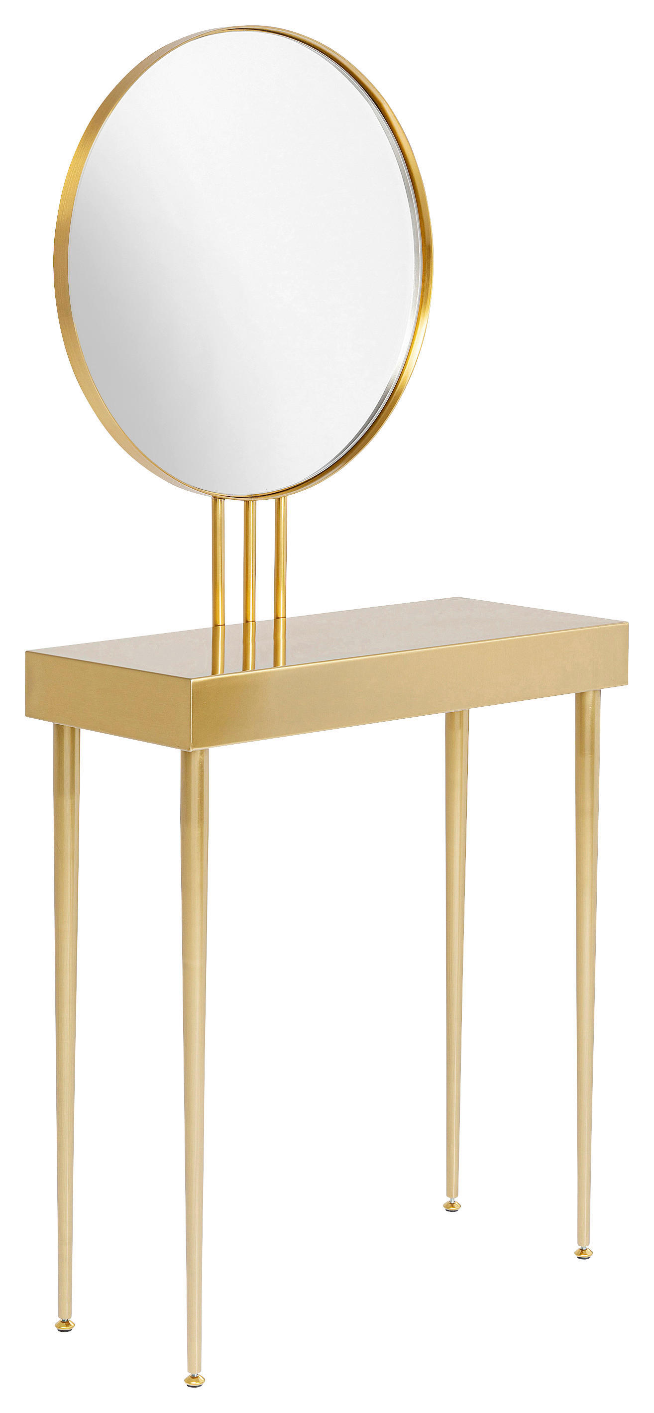SCHMINKTISCH Goldfarben  - Goldfarben, Design, Glas/Metall (70/32/153cm) - Kare-Design
