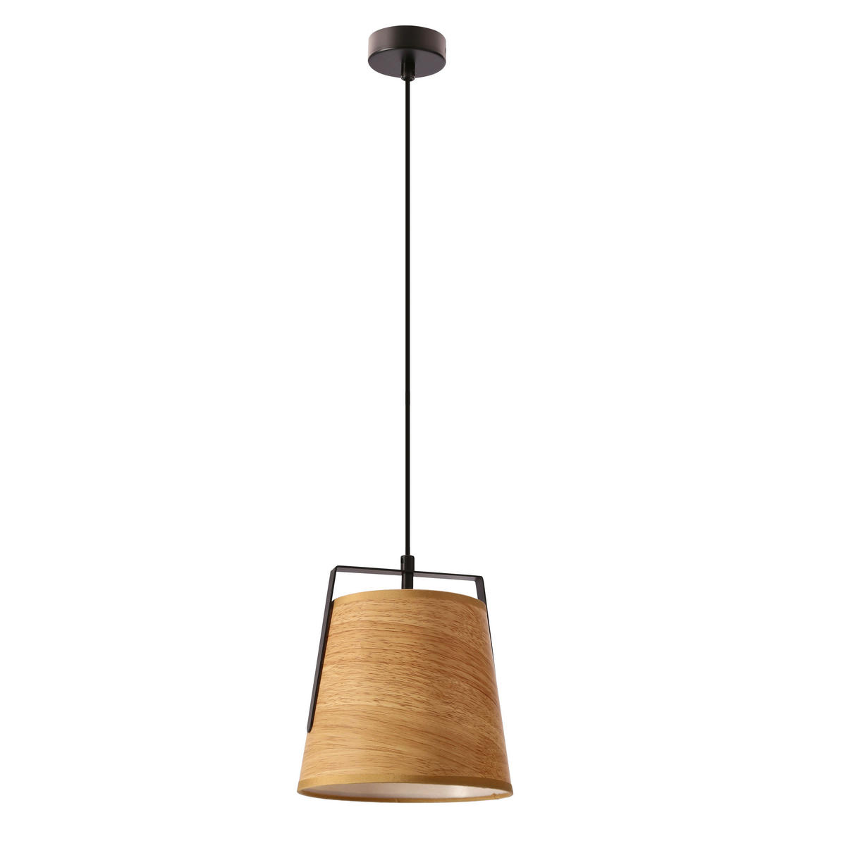 PENDELLEUCHTE 20/20/115 cm  - Eichefarben/Schwarz, Natur, Kunststoff/Metall (20/20/115cm)