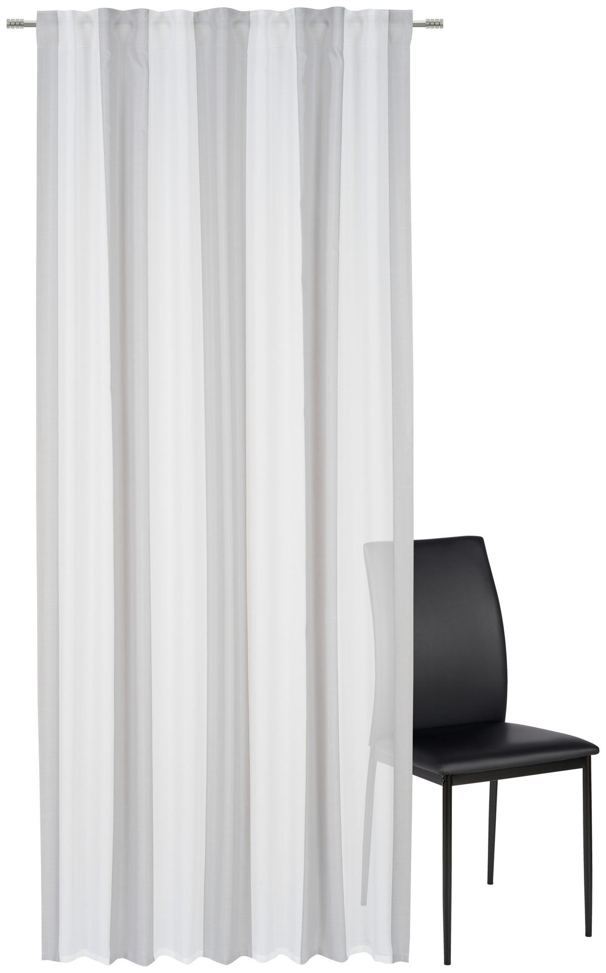 KOMBINIRANA ZAVESA  pol prosojno   140/245 cm  - siva, Basics, tekstil (140/245cm) - Esposa