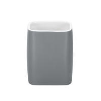 ZAHNPUTZBECHER Cubic  - Anthrazit, Basics, Keramik (7,6/9,5cm) - Kleine Wolke