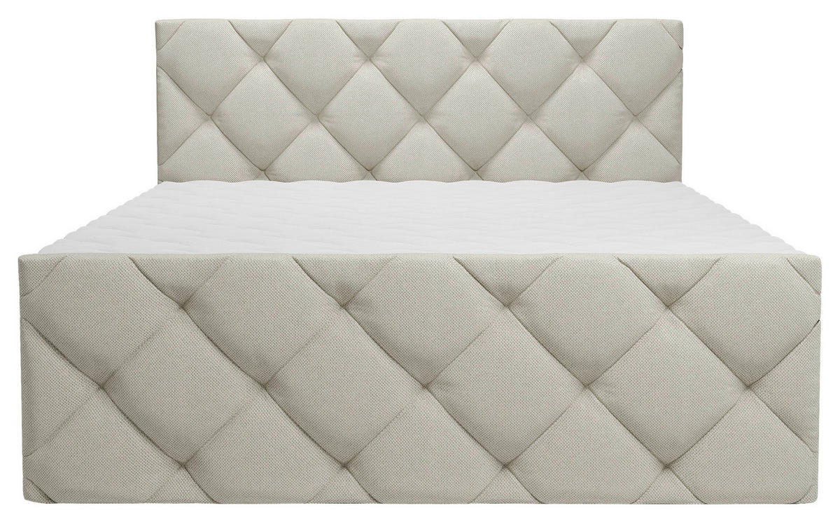 BOXBETT 140/200 cm  in Creme  - Creme/Schwarz, KONVENTIONELL, Kunststoff/Textil (140/200cm) - Carryhome