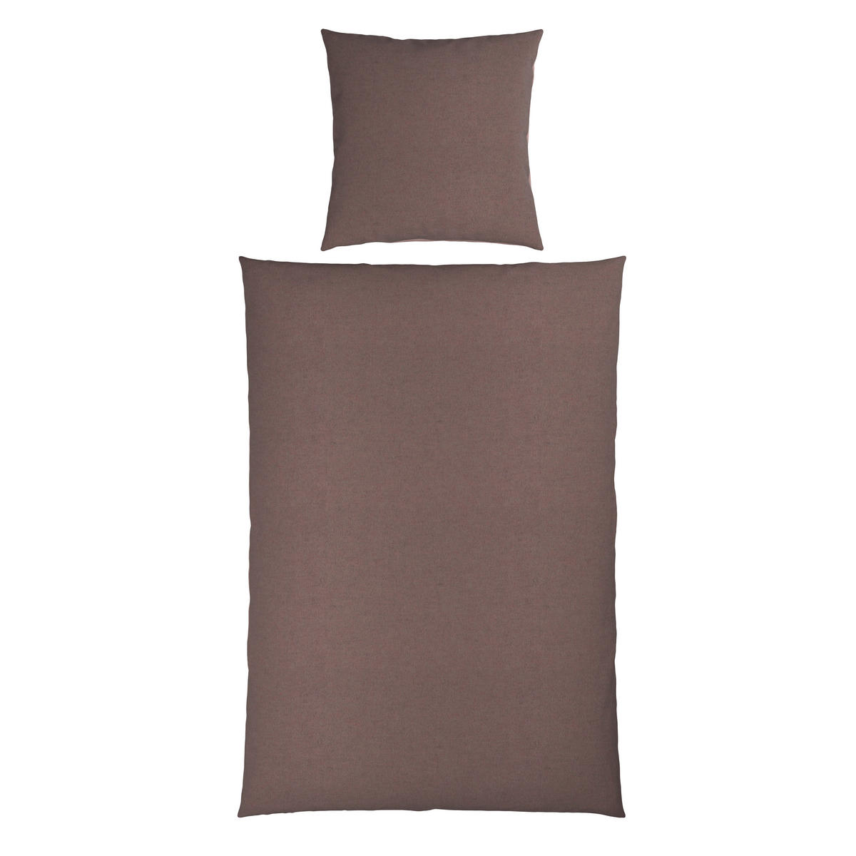 WENDEBETTWÄSCHE 2-teilig Flanell 135/200 cm  - Cappuccino, Basics, Textil (135/200cm) - Novel
