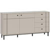 SIDEBOARD  in 160,2/81,8/37 cm  - Kaschmir/Schwarz, MODERN, Holzwerkstoff/Kunststoff (160,2/81,8/37cm) - Carryhome