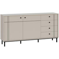 SIDEBOARD  in 160,2/81,8/37 cm  - Kaschmir/Schwarz, MODERN, Holzwerkstoff/Kunststoff (160,2/81,8/37cm) - Carryhome