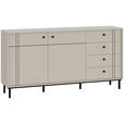 SIDEBOARD  in 160,2/81,8/37 cm  - Kaschmir/Schwarz, MODERN, Holzwerkstoff/Kunststoff (160,2/81,8/37cm) - Carryhome