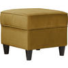 HOCKER Plüsch Senfgelb  - Senfgelb/Schwarz, Design, Holz/Textil (52/45/52cm) - MID.YOU