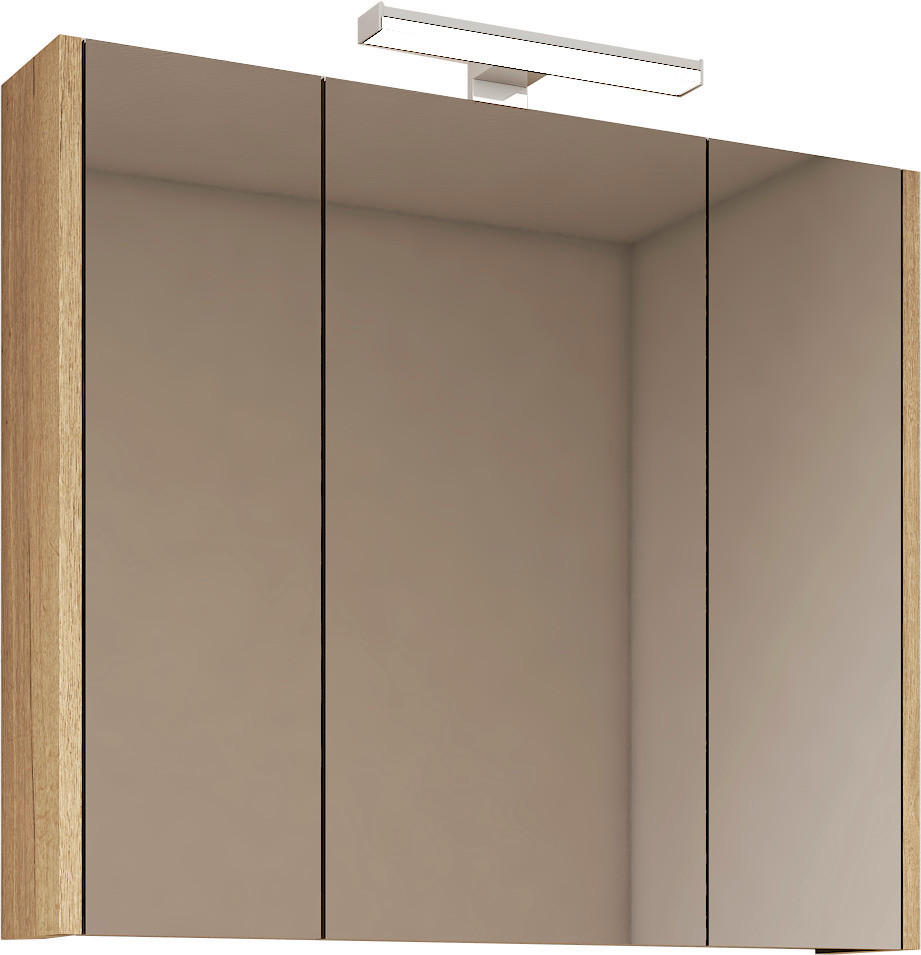 ORMARIĆ SA OGLEDALOM  hrast san remo  - hrast san remo, Moderno, staklo/pločasti materijal (80/70/15cm) - Ti'me