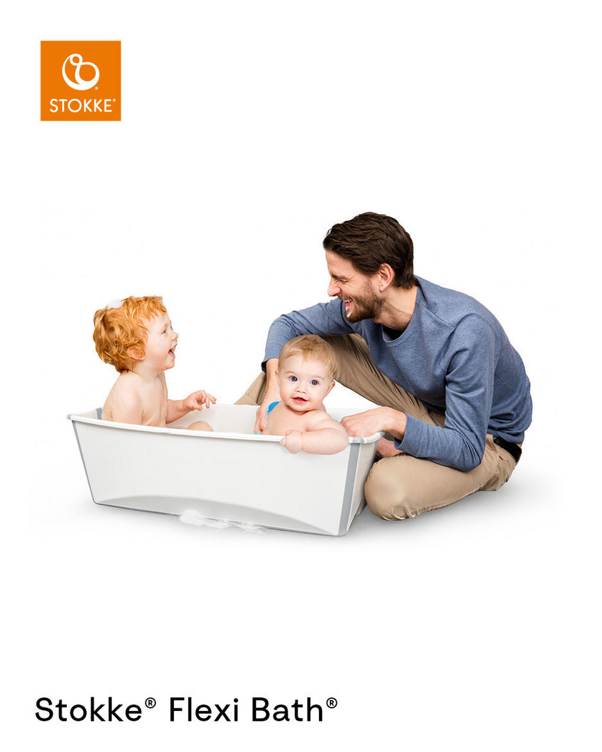 BABYBADEWANNE Faltbar Flexi Bath XL  - Weiß, Trend, Kunststoff (82/41/24cm) - Stokke