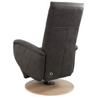 DREHSTUHL  in Mikrofaser Anthrazit  - Eiche Bianco/Anthrazit, Konventionell, Holz/Textil (75/112/82cm) - Sit & More