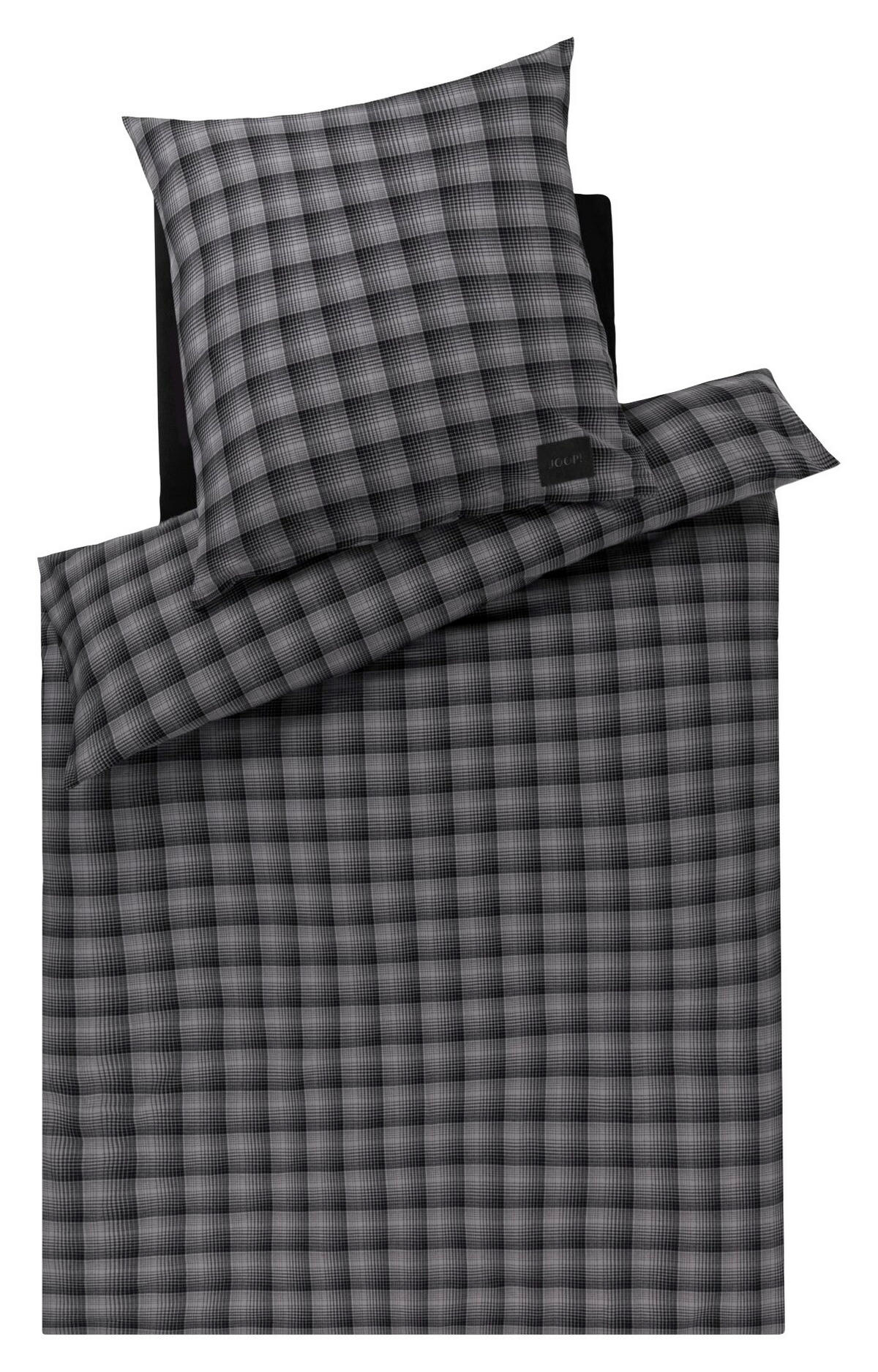 BETTWÄSCHE Flanell 155/220 cm  - Anthrazit, KONVENTIONELL, Textil (155/220cm) - Joop!