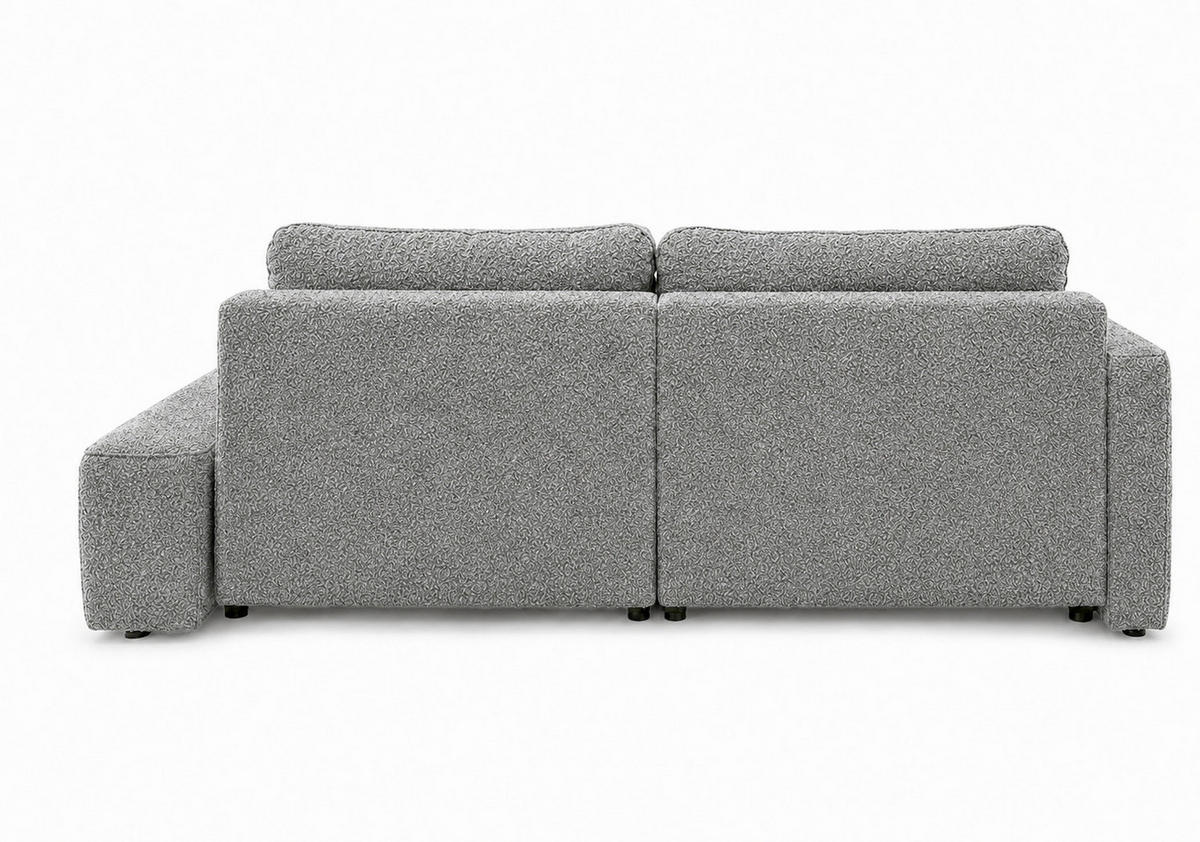 ECKSOFA FREDO Grau Bouclé  - Schwarz/Grau, Design, Kunststoff/Textil (150/233cm) - MID.YOU