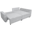 ECKSOFA Grau Cord  - Schwarz/Grau, KONVENTIONELL, Kunststoff/Textil (245/153cm) - Carryhome