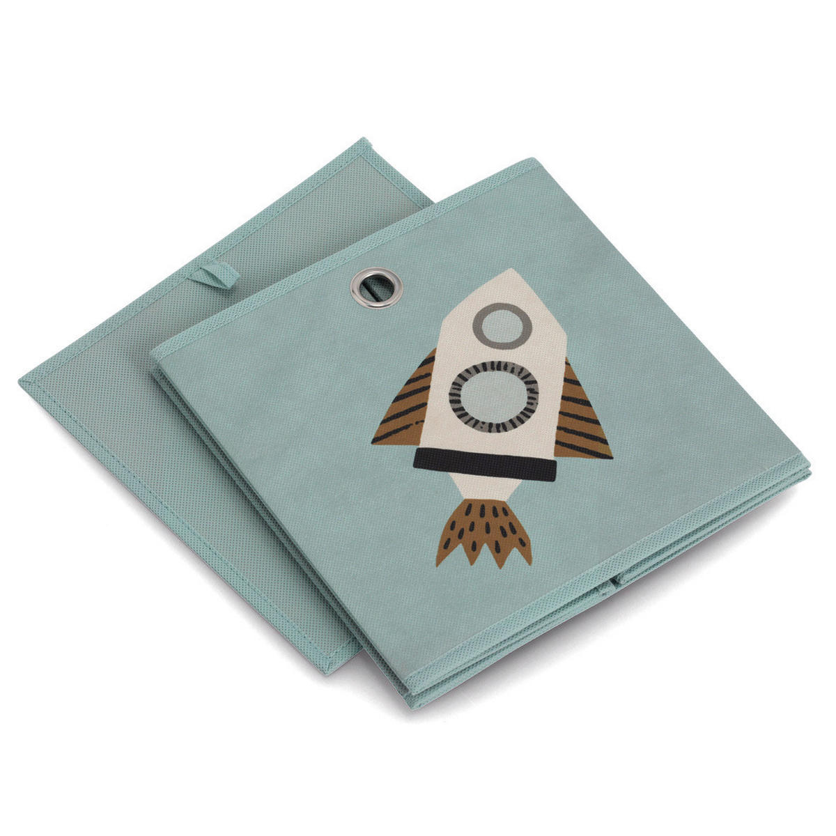 AUFBEWAHRUNGSBOX - Petrol, Basics, Textil (28/28/28cm) - Zeller Present