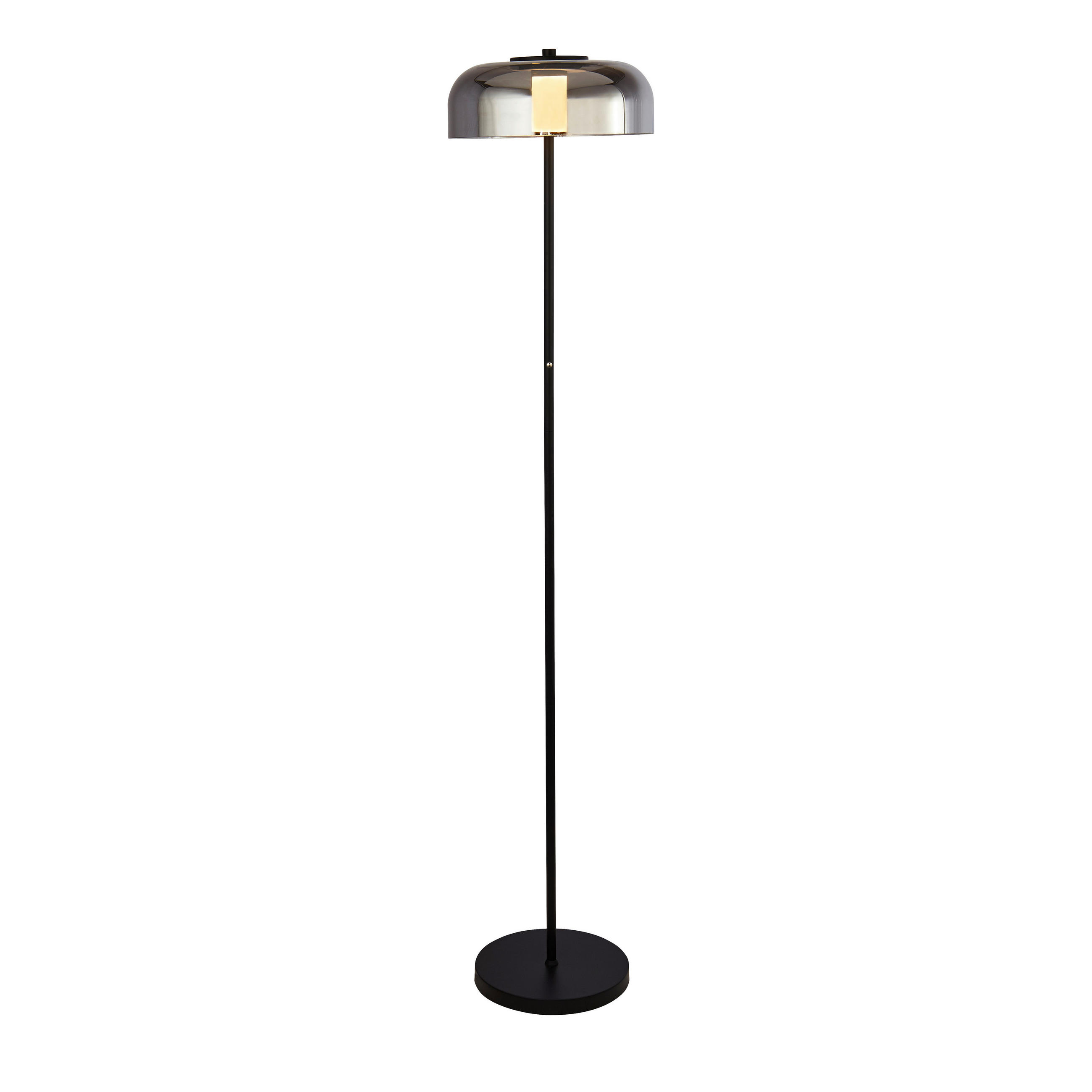 LED-GOLVLAMPA Frisbee 30/146 cm    - svart, Basics, metall/glas (30/146cm)
