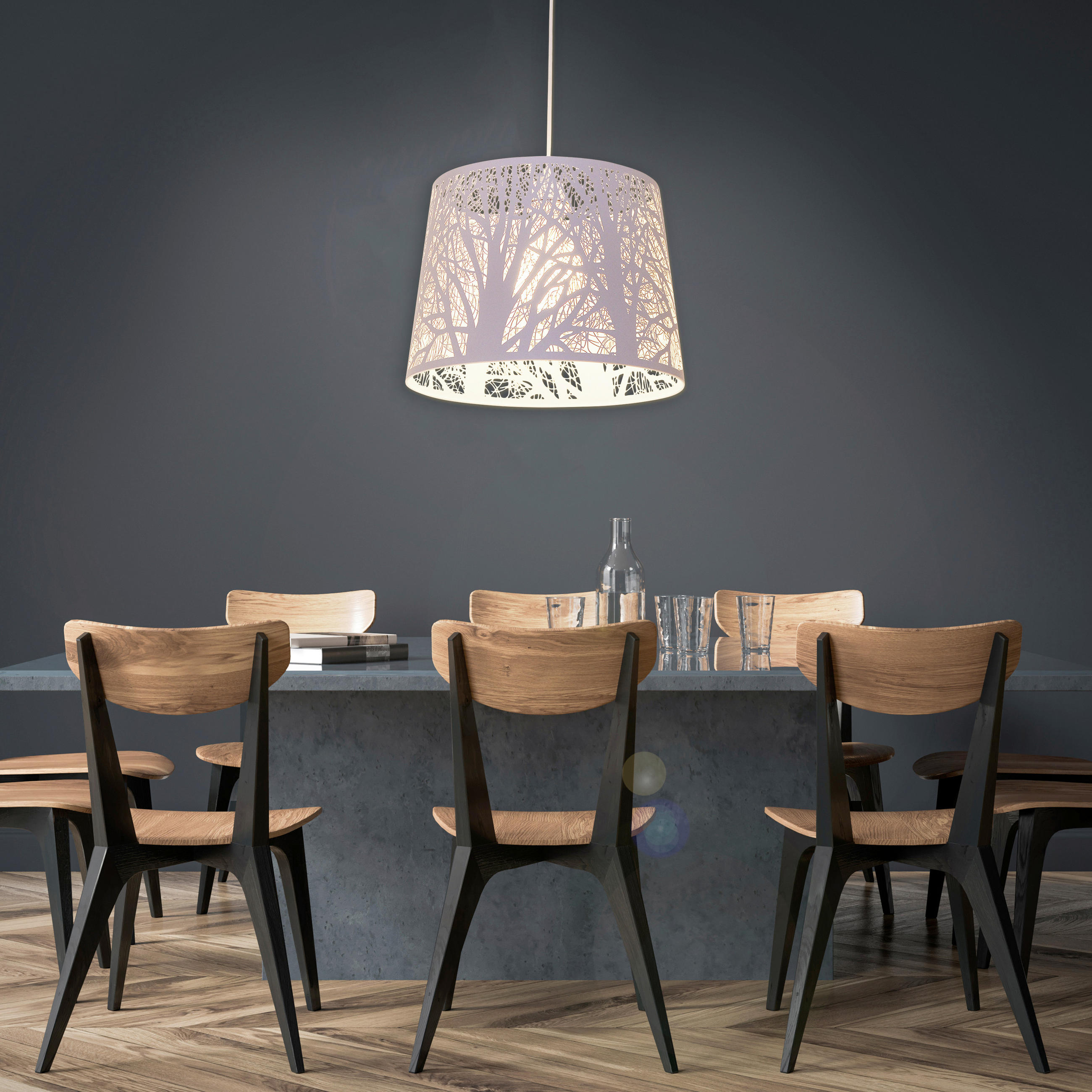 HÄNGELEUCHTE 25/110 cm  - Weiß, Trend, Kunststoff/Metall (25/110cm) - Näve