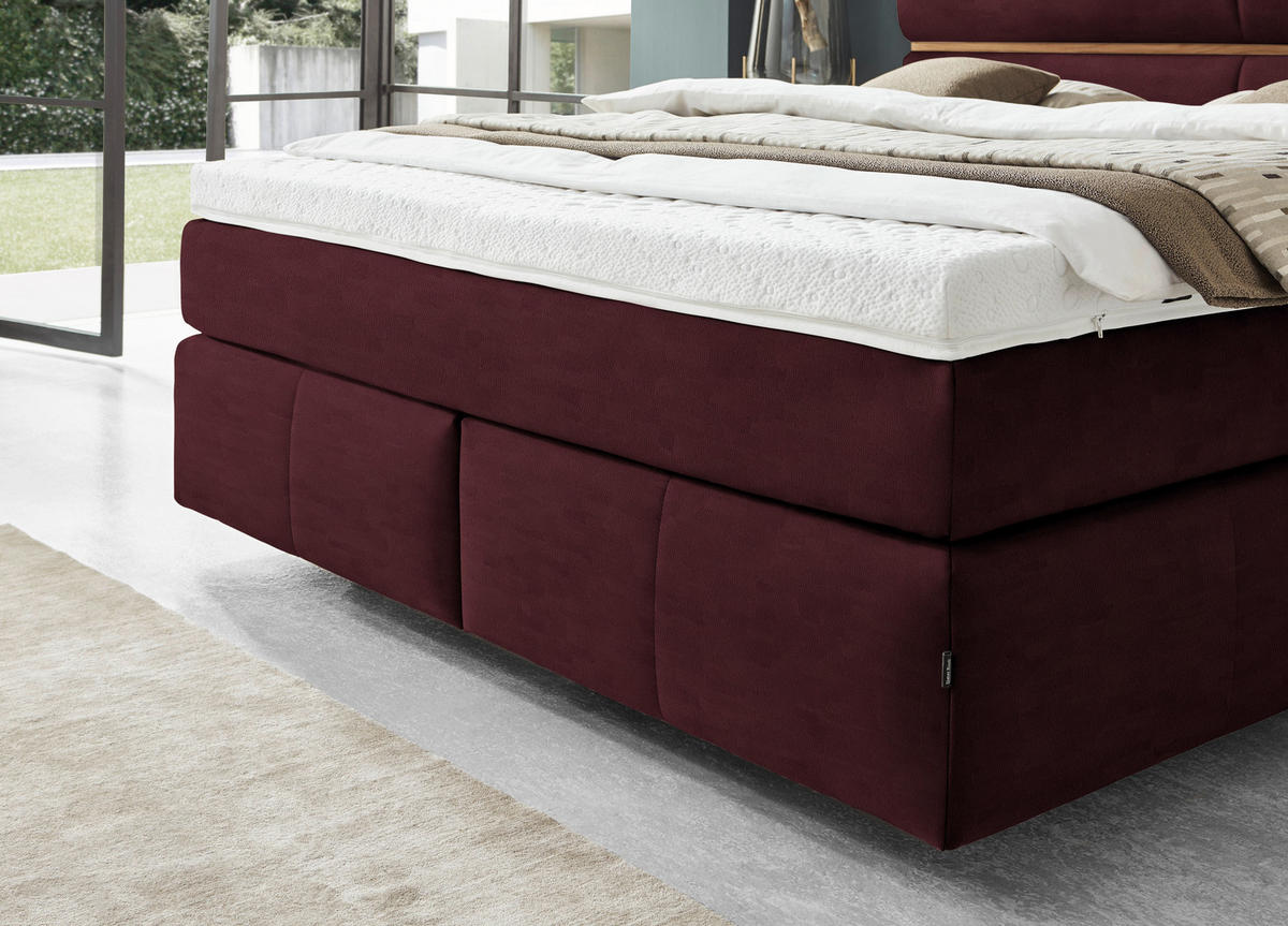 BOXSPRINGBETT 180/200 cm  in Braun, Eichefarben  - Eichefarben/Schwarz, Konventionell, Holz/Kunststoff (180/200cm) - Dieter Knoll