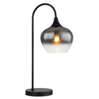 TISCHLEUCHTE - Schwarz, Design, Glas/Metall (27,5/18/54cm) - Globo