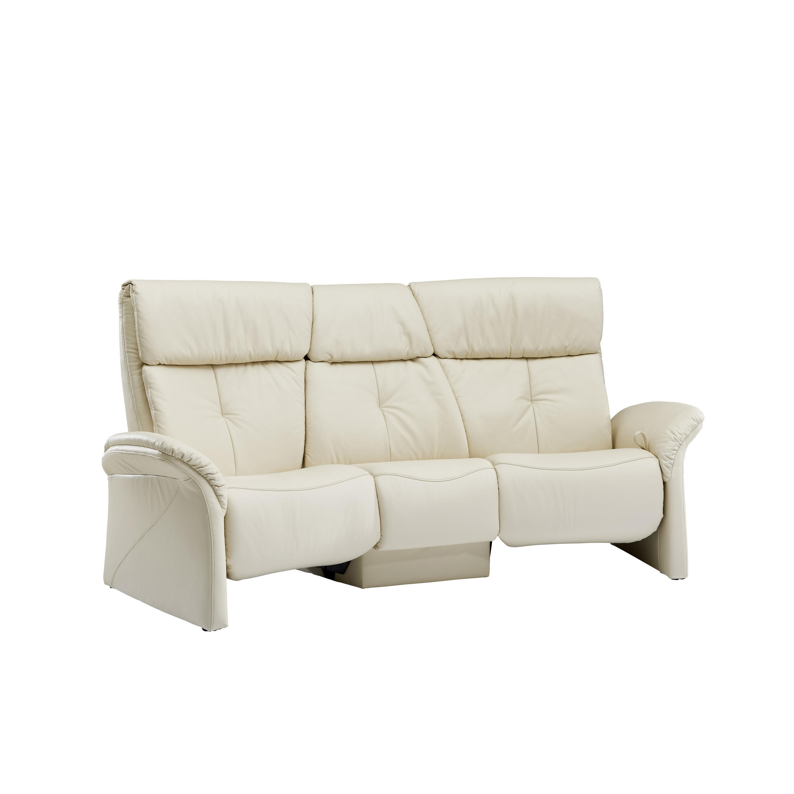HEIMKINO-SOFA Echtleder Beige  - Beige/Schwarz, KONVENTIONELL, Leder/Metall (208/105/103cm) - Himolla Komfortklass