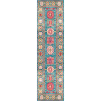 LÄUFER Cortea Zylar 80/300 cm  in Hellblau, Dunkelrosa, Elfenbein  - Elfenbein/Dunkelrosa, LIFESTYLE, Kunststoff/Textil (80/300cm) - Lindorug