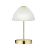 LED-TISCHLEUCHTE 15/24 cm   - Goldfarben/Weiß, KONVENTIONELL, Glas/Metall (15/24cm) - Boxxx