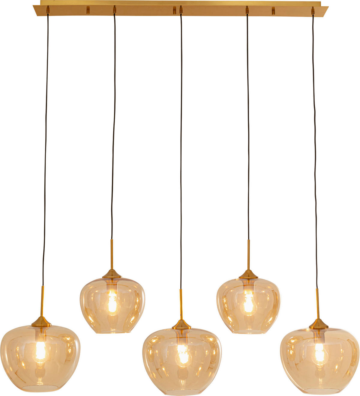 HÄNGELEUCHTE 110/160/35 cm   - Goldfarben, Trend, Glas/Metall (110/160/35cm) - Kare-Design