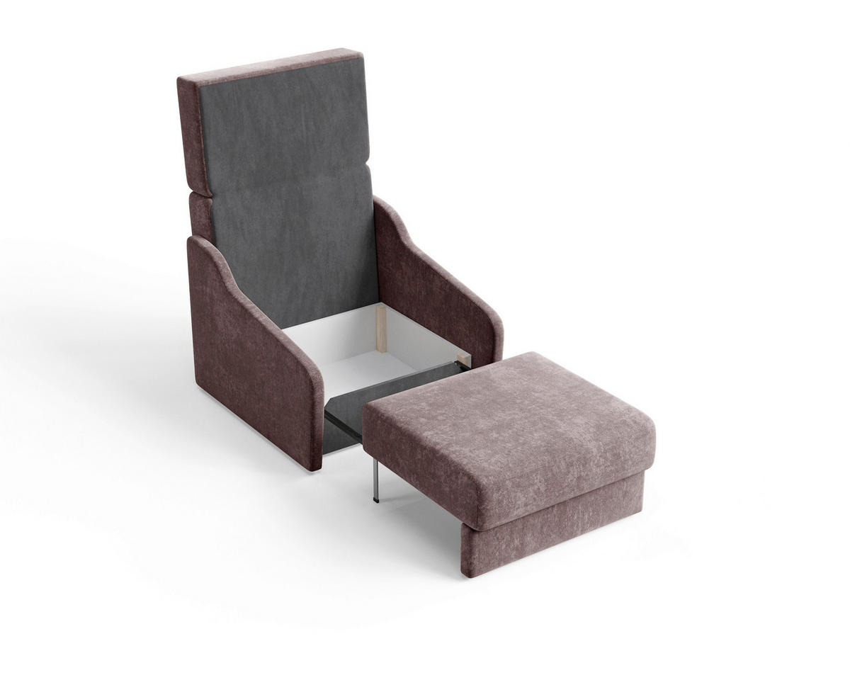 SCHLAFSESSEL FLY 80 Bordeaux  inkl.  - Bordeaux/Schwarz, Design, Kunststoff/Textil (96/86/115cm) - MID.YOU