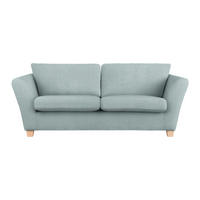3-SITS SOFFA i chenille petrol  - petrol/naturfärgad, trä/textil (216/70-85/95cm) - MID.YOU