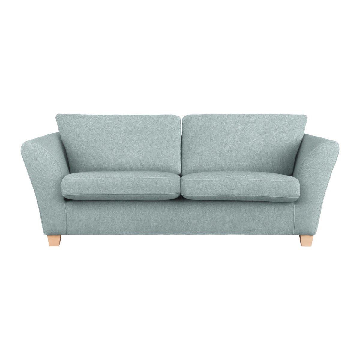 3-SITS SOFFA i chenille petrol  - petrol/naturfärgad, trä/textil (216/70-85/95cm) - MID.YOU