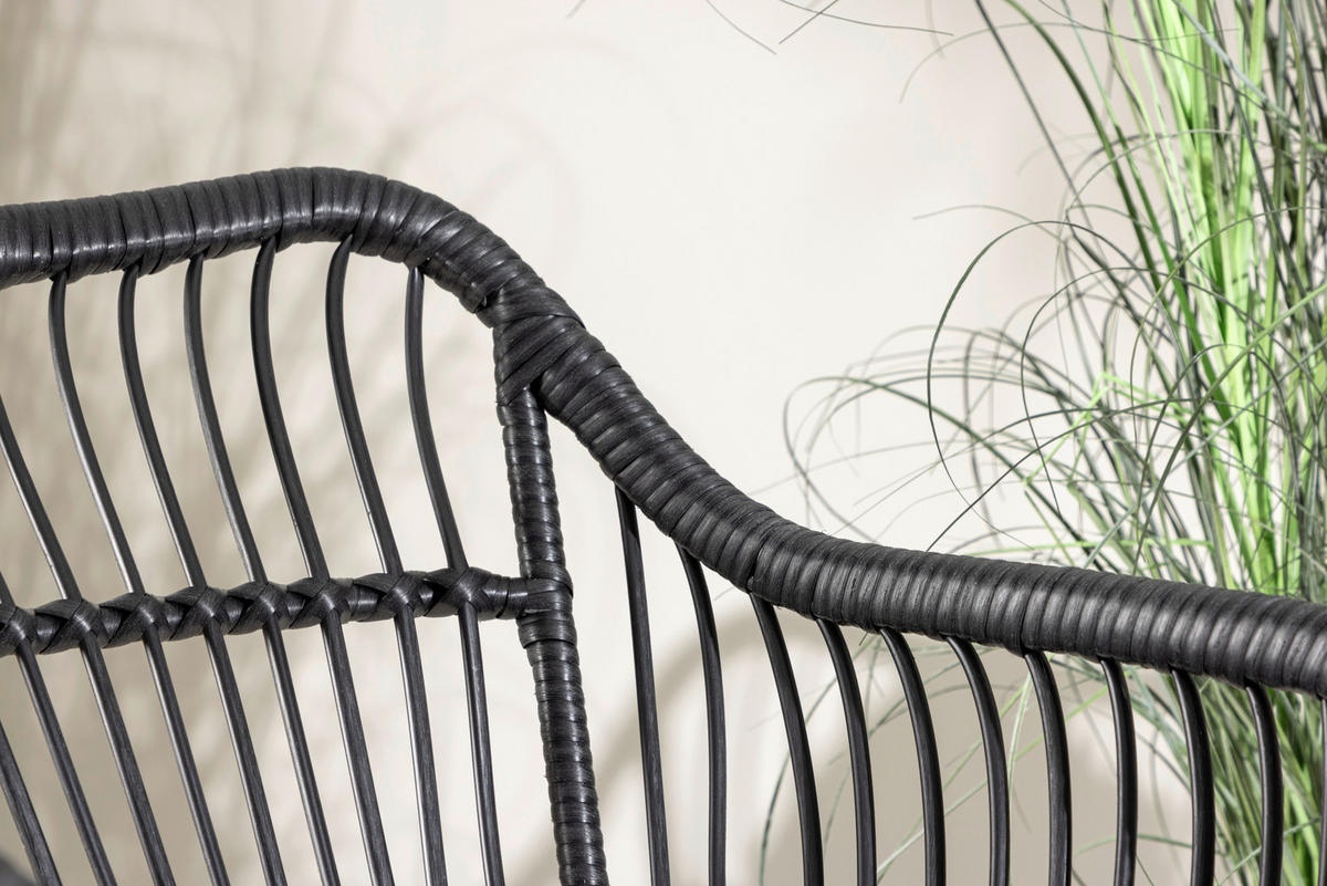 CAFÉSET metall, plast  - svart, Klassisk, metall/plast - Gardenson