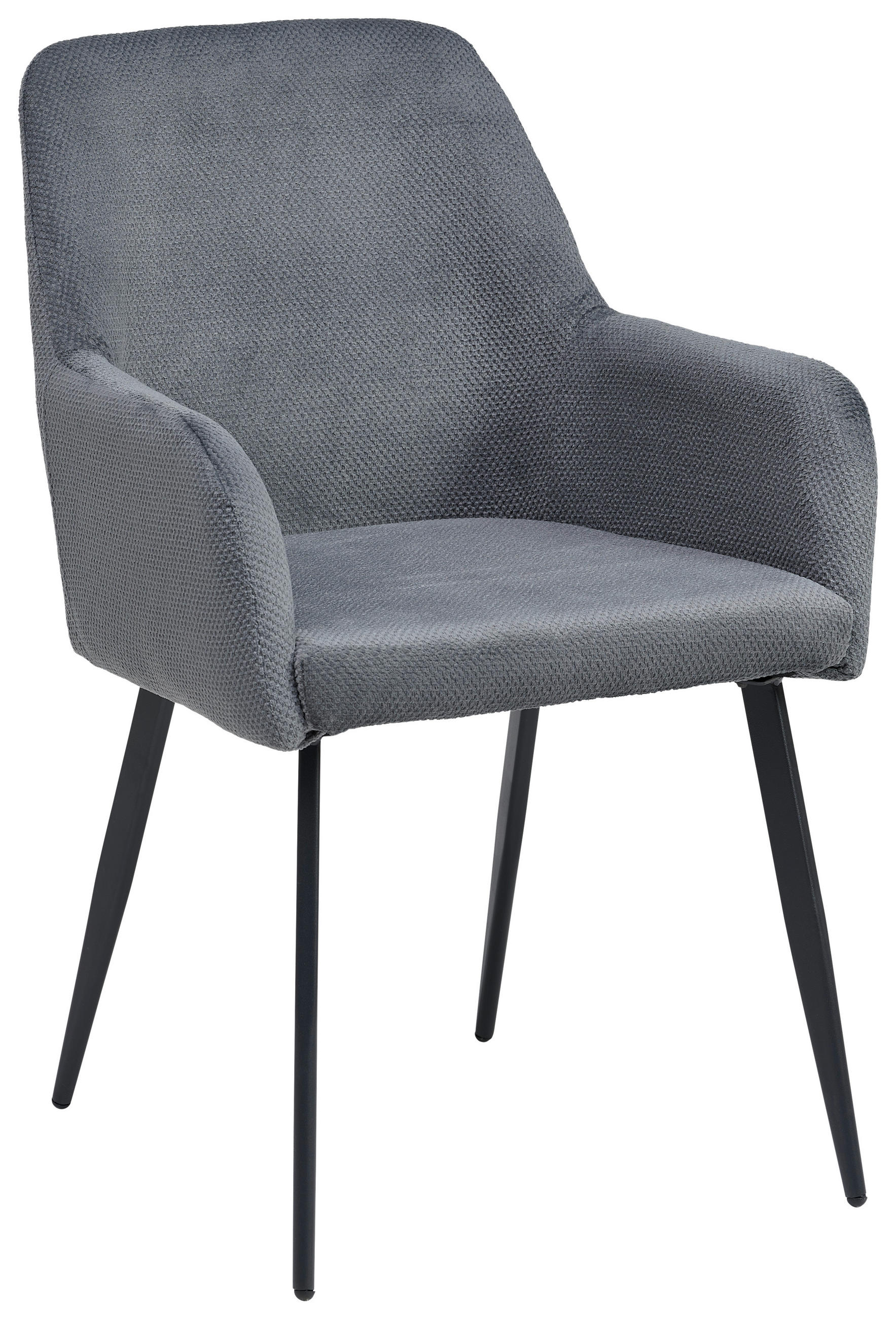 ŽIDLE S PODRUČKAMI, železo, tkaná látka, šedá, černá - šedá/černá, Lifestyle, kov/textil (56/87/60cm) - MID.YOU