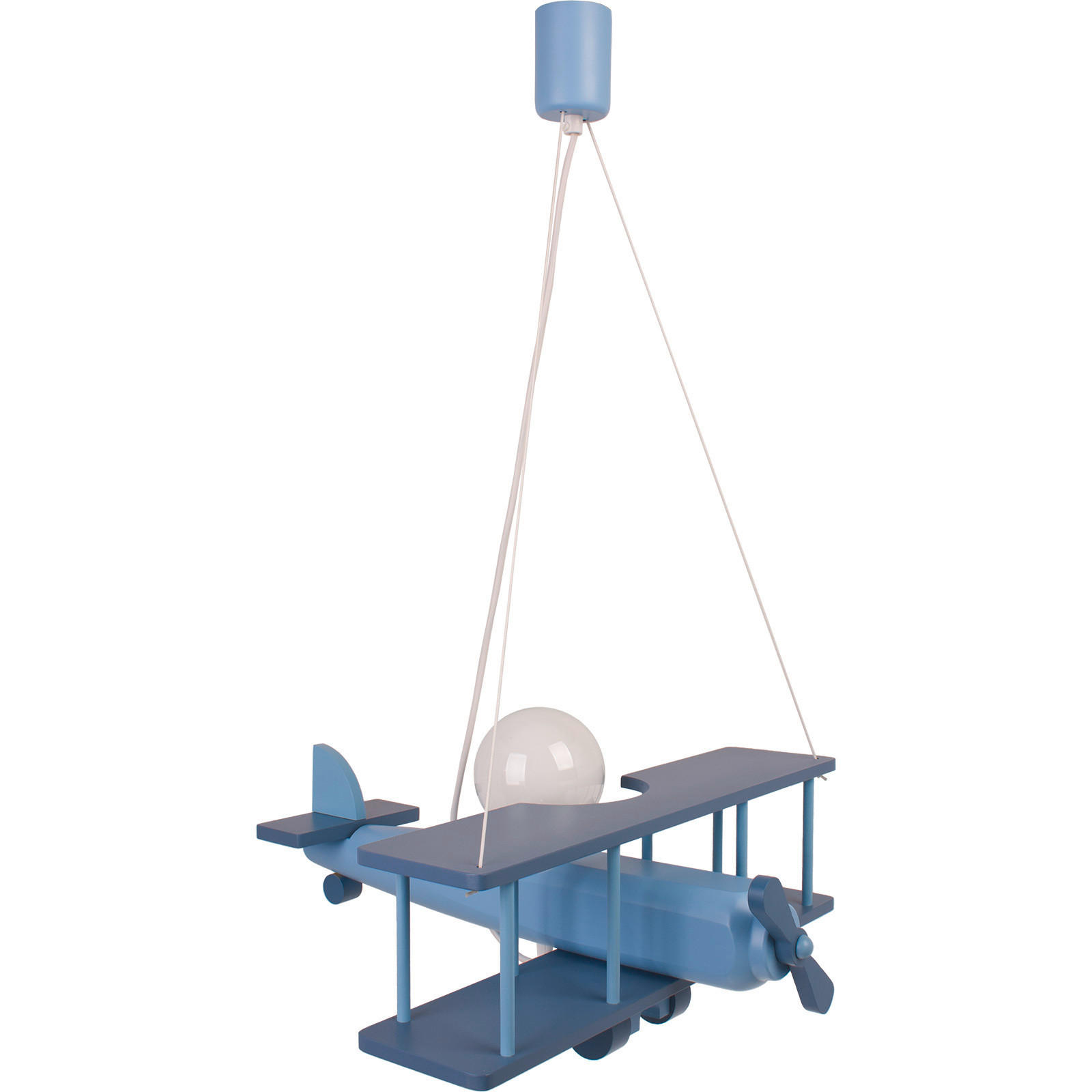 KINDERHÄNGELEUCHTE 42/45/75 cm   - Blau, KONVENTIONELL, Holz (42/45/75cm)
