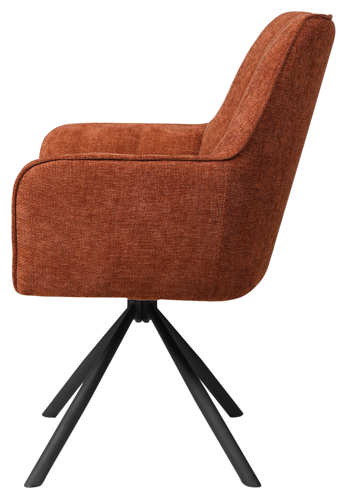ARMLEHNSTUHL  in Eisen Webstoff  - Schwarz/Orange, Design, Textil/Metall (58/91/65cm) - Carryhome