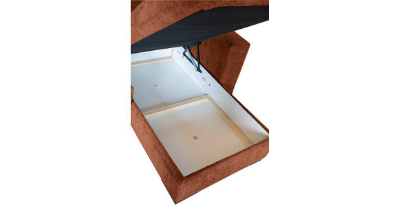 ECKSOFA in Webstoff Terracotta  - Terracotta/Braun, KONVENTIONELL, Holz/Textil (170/235cm) - Carryhome