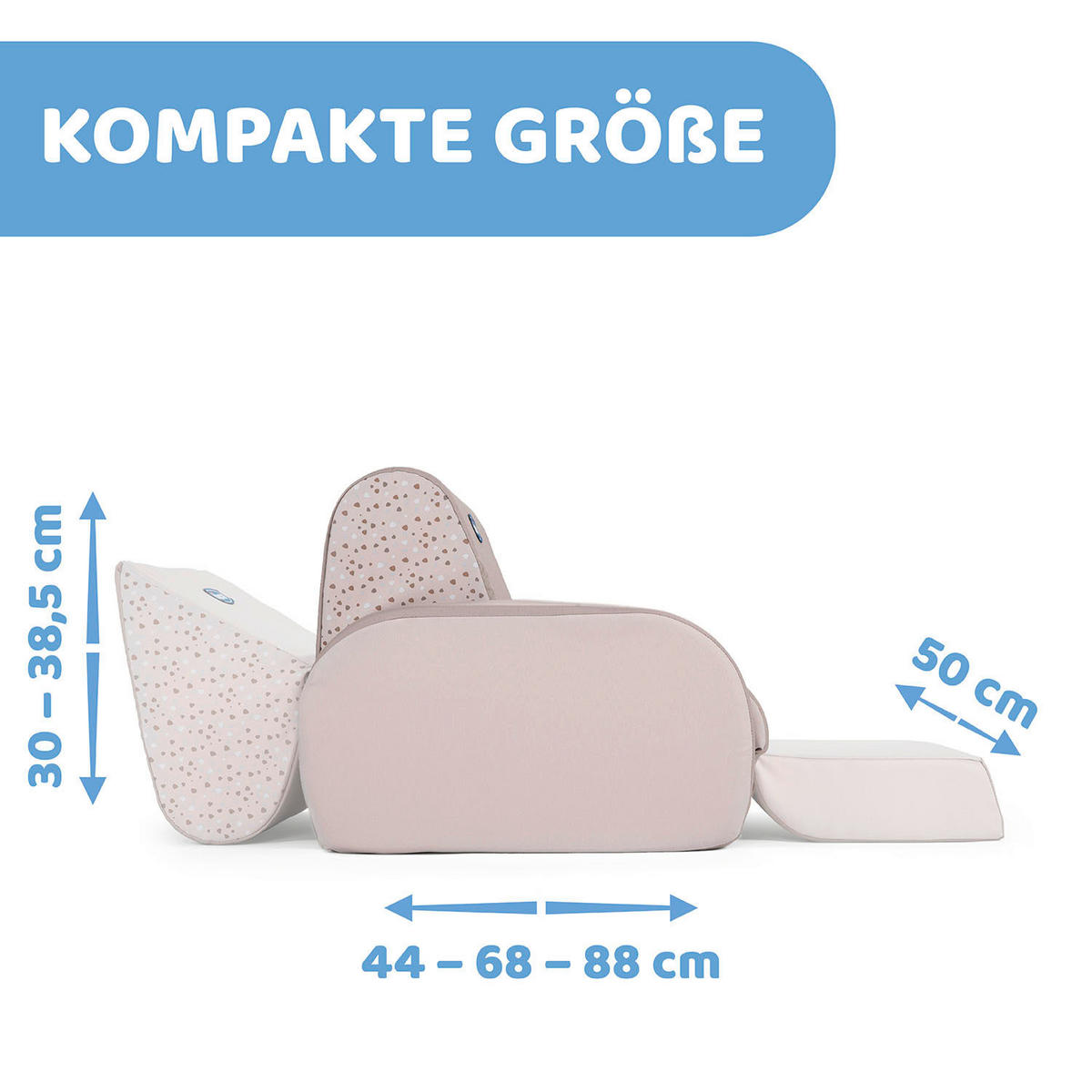 KINDERSESSEL - Beige, Basics, Textil (50/30/38/44/88cm) - Chicco