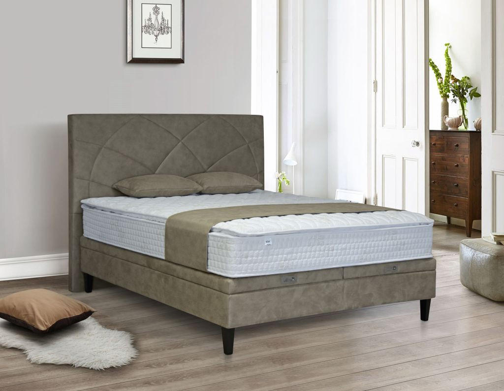 BOX KREVET 180/200 cm     bež  - bež/crna, Moderno, drvni materijal/drvo (180/200cm) - Novel