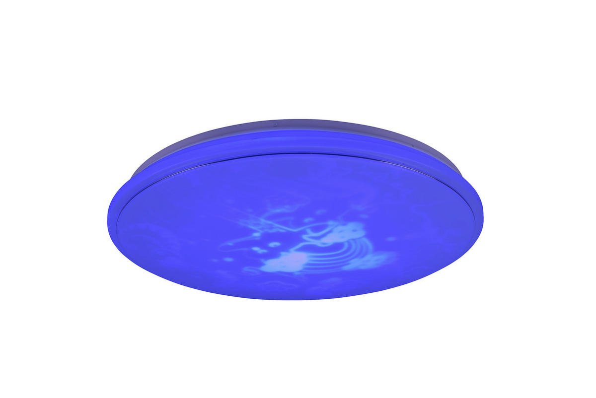 LED-DECKENLEUCHTE  50/8 cm    - Weiss/Schwarz, Basics, Kunststoff (50/8cm)