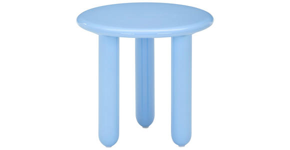 BEISTELLTISCH 50/50/50,5 cm Blau rund  - Blau, Design, Holzwerkstoff (50/50/50,5cm) - Novel