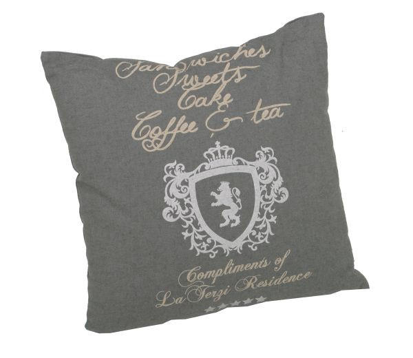 DÍSZPÁRNA 48/48 cm  - antracit, Design, textil (48/48cm)
