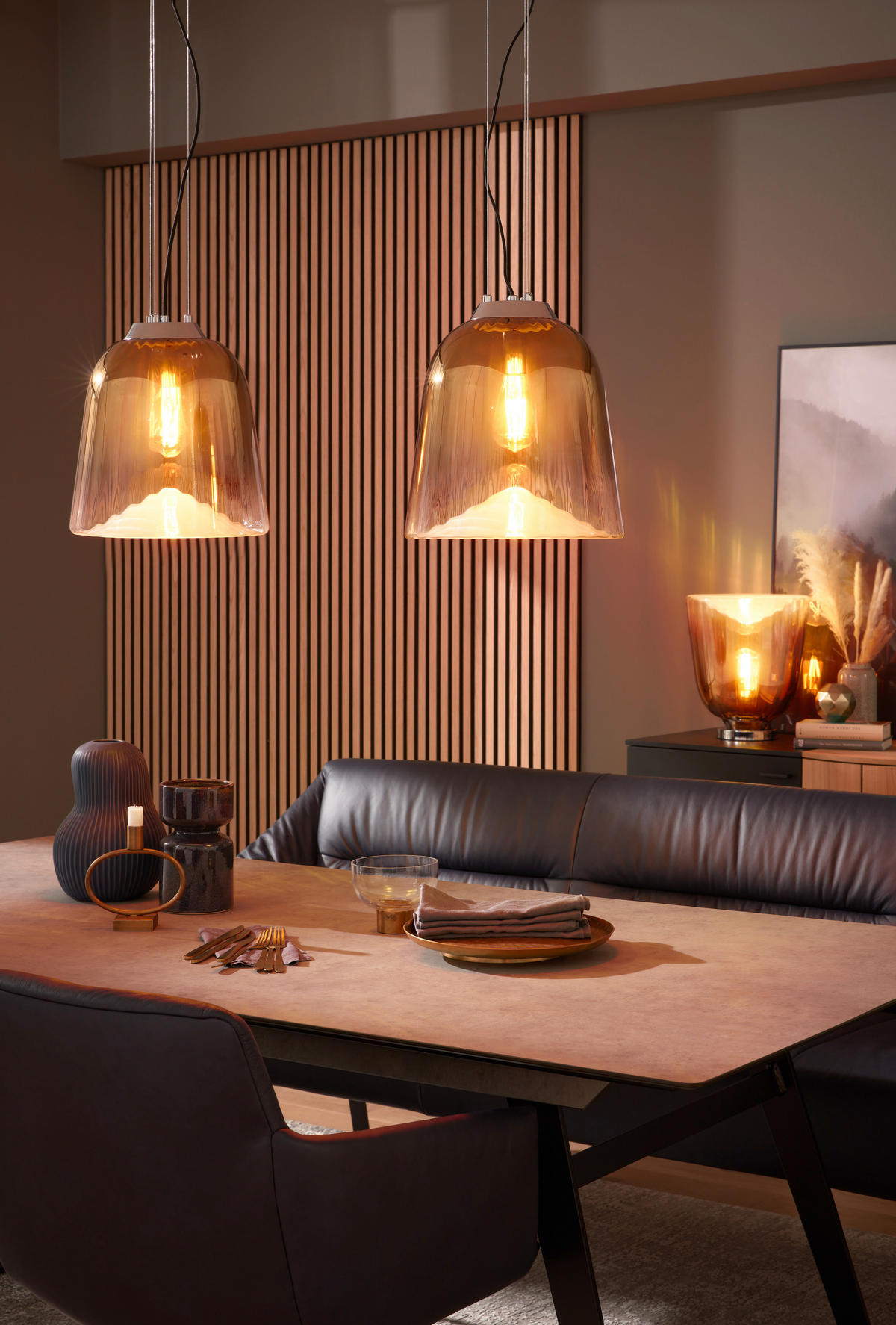 HÄNGELEUCHTE Fiori 30/34 cm  - Chromfarben/Goldfarben, Basics, Glas/Metall (30/34cm) - Musterring