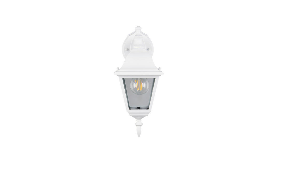 AUßENWANDLEUCHTE Livenza 14/34/19 cm  - Klar/Weiß, KONVENTIONELL, Glas/Metall (14/34/19cm) - Trio Leuchten