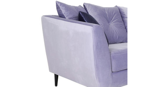 ECKSOFA Lila, Flieder Samt Zierkissen, Rückenkissen, Rücken echt  - Lila/Flieder, KONVENTIONELL, Holz/Textil (210/156cm) - Carryhome