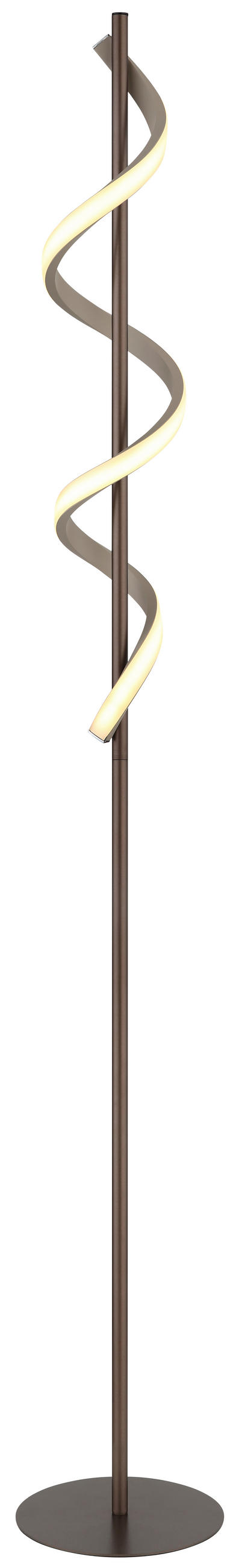 PODNA LED LAMPA Spiro  - opal/crna, Dizajnerski, metal/plastika (20/140cm)