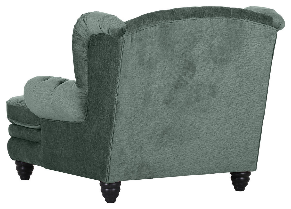 XXL-SESSEL in Chenille Petrol  - Petrol/Schwarz, Design, Holz/Textil (127/106/149cm) - Landscape
