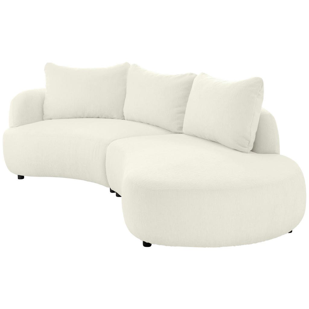 Thumbnail - Livetastic Ecksofa, Weiß, Textil, 3-Sitzer, Füllung: Schaumstoff, Ottomane rechts, L-Form, 250x139 cm, seitenverkehrt er...