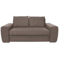 SCHLAFSOFA in Hellbraun  - Chromfarben/Hellbraun, Design, Holz/Textil (199/92/97cm) - Hom`in