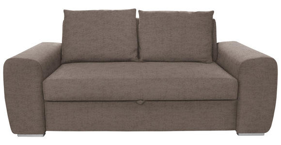 SCHLAFSOFA in Hellbraun  - Chromfarben/Hellbraun, Design, Holz/Textil (199/92/97cm) - Hom`in