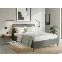 POLSTERBETT Grau 200/200 cm  - Grau, MODERN, Holz/Textil (200/200cm) - MID.YOU