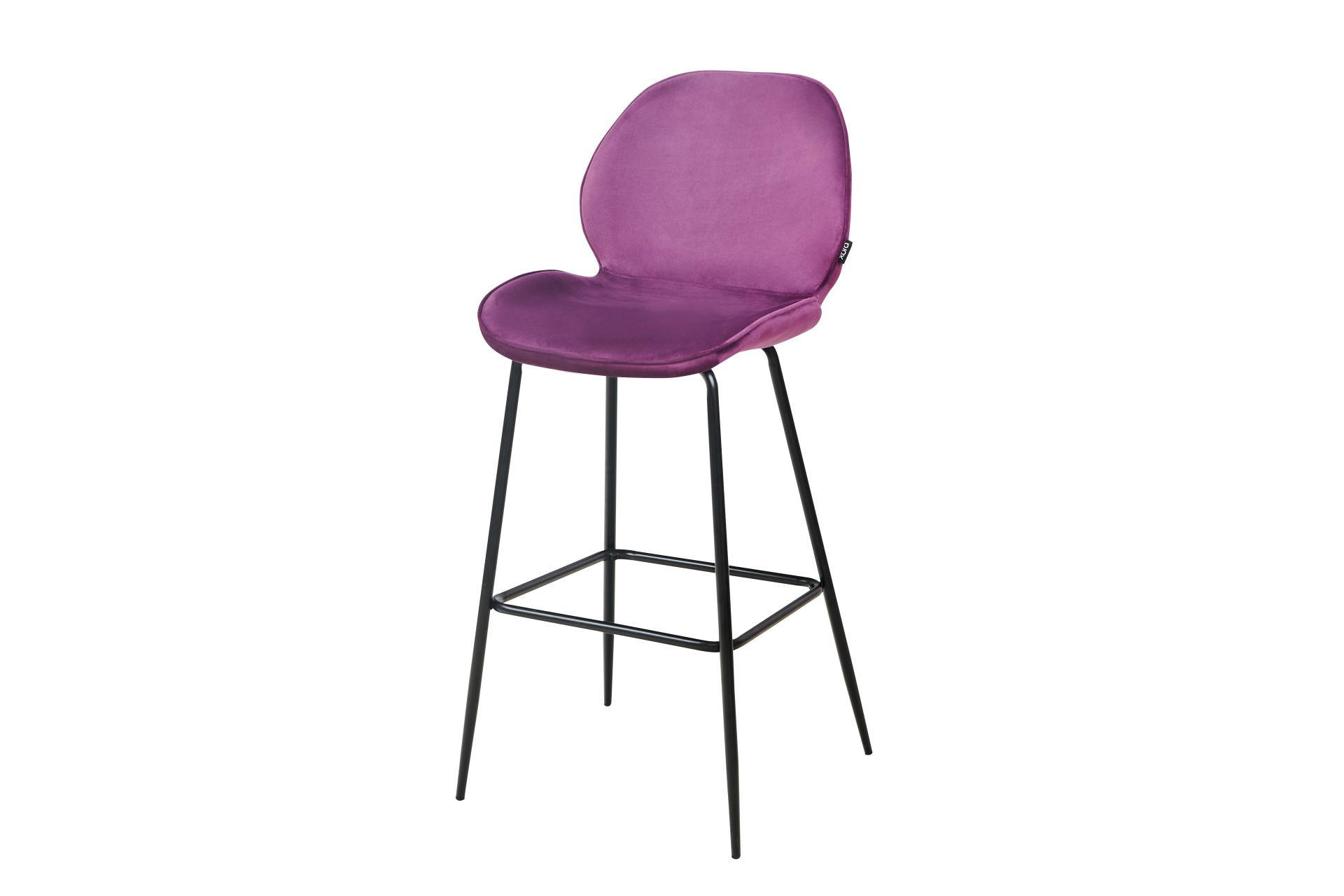 BARSKA STOLICA  crna, jorgovan  drvo, metal, tekstil      - jorgovan/crna, Trend, drvo/metal (47/104/55cm) - Ti'me