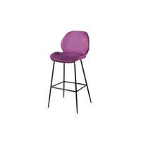 BARSKA STOLICA  crna, jorgovan   - jorgovan/crna, Trendi, drvo/metal (47/104/55cm) - Xora