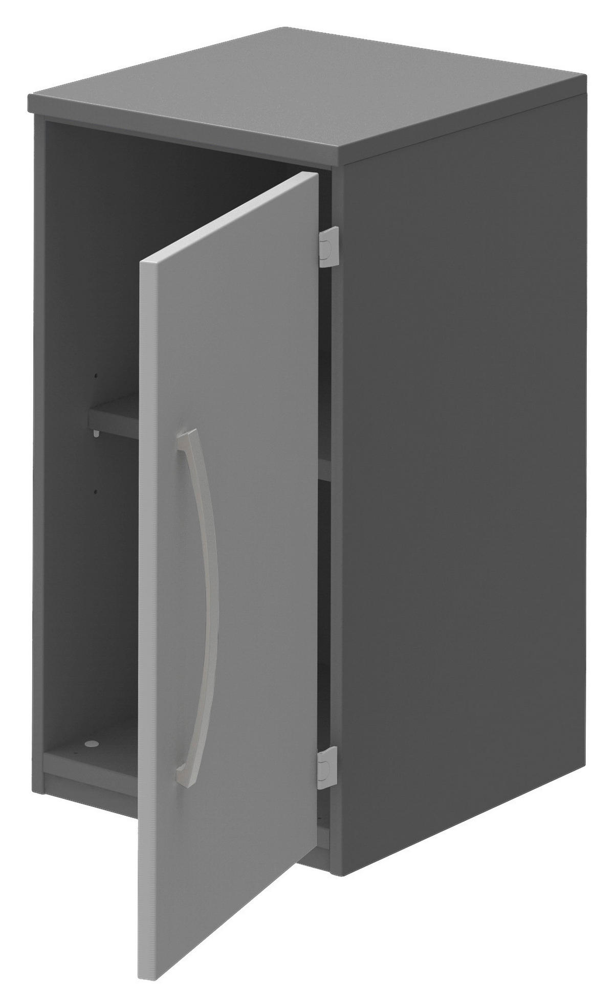 AKTENSCHRANK 40/76,5/43 cm  - Anthrazit/Hellgrau, Konventionell, Holzwerkstoff (40/76,5/43cm) - Moderano